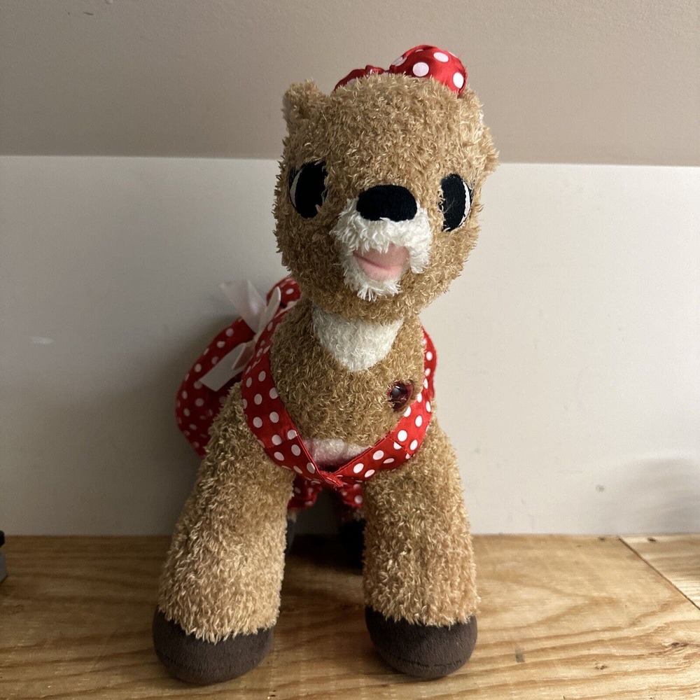 Build A Bear Clarice Rudolph The Red Nosed Reindeer 14" Plush‎ W/ Light Up Heart